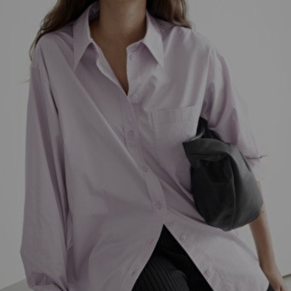 & OTHER STORIES Voluminous Cotton Shirt in Lilac (Size S)